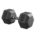 ROALW 80 lb Hex Dumbbell Single, Rubber Encased Home Gym Weight