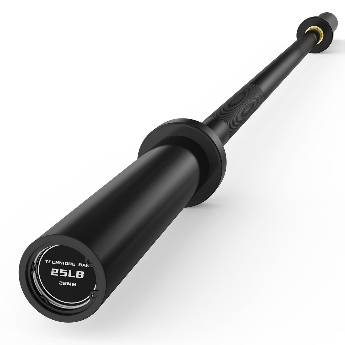 ROALW 4.9FT Olympic Barbell, 500LB Capacity 2" Home Gym Bar, Black