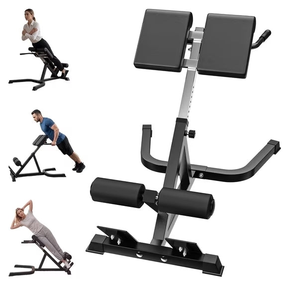 ROALW Roman Chair Hyperextension Bench, 300lb Capacity, Home Gym