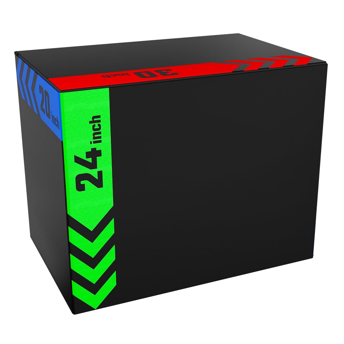 ROALW 3-in-1 Soft Plyo Jump Box, 20x24x30", 500lb Recycled Cotton, Home Gym